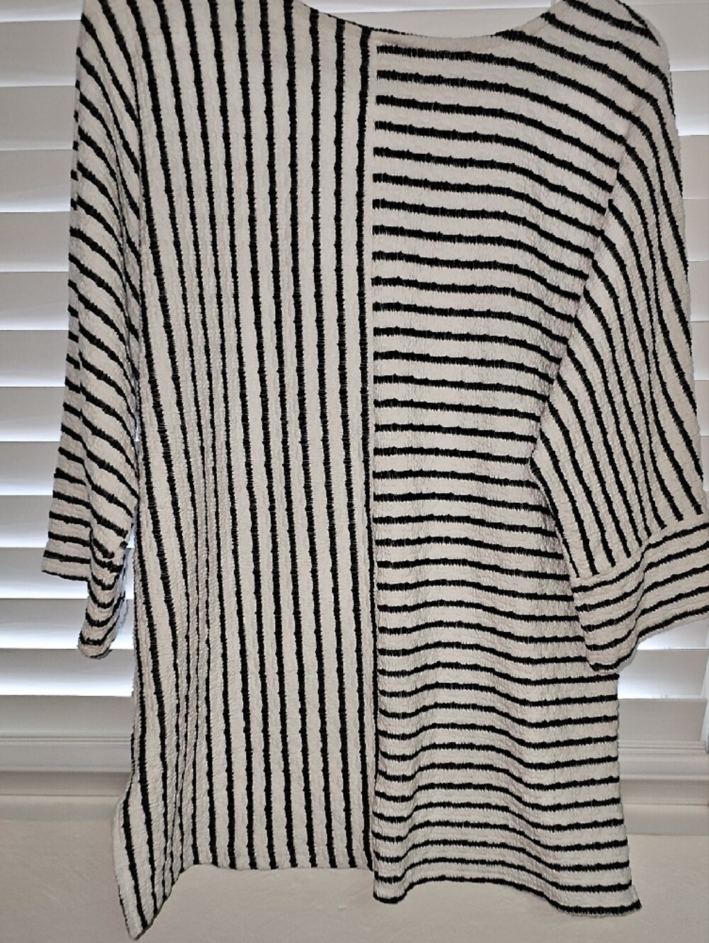 Ninety Black & White Mixed-Stripe Long Sleeve Sweater - Picture 6 of 8